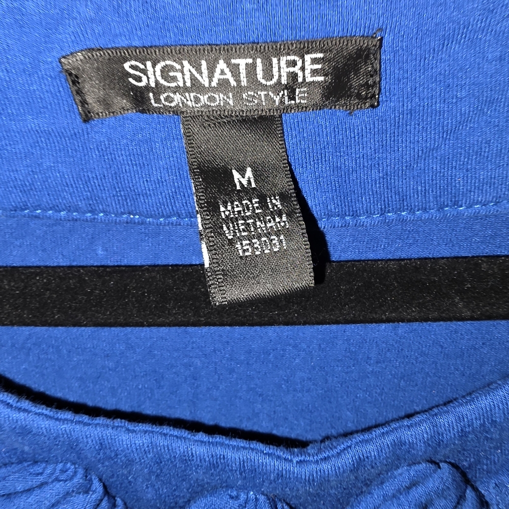 Signature Royal Blue Ruffled Dress - Picture 4 of 4